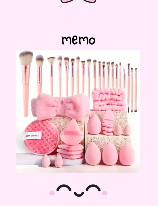 Kit Pinceaux Maquillage Rose – 20 ou 40 Pièces