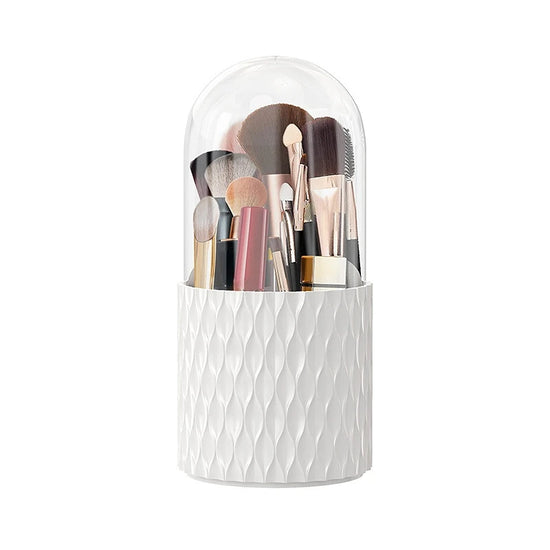 Rangement maquillage à couvercle rotatif